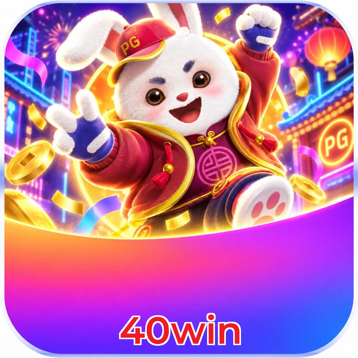 Aplicativo 40win para Android e iOS com interface completa